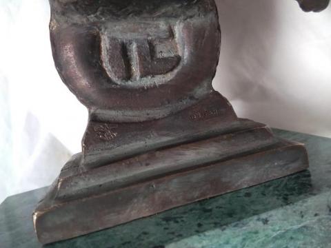 WW2 GERMAN NAZI THIRD REICH NSDAP DESKTOP EAGLE STATUE MARBLE BASE MARKED