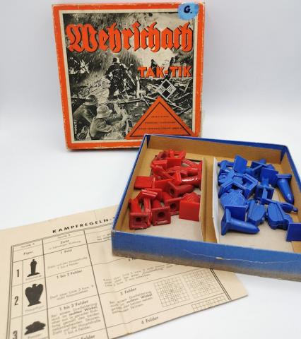 WW2 GERMAN NAZI THIRD REICH ORIGINAL BOARD GAME TAK-TIK WEHRMACHT PANZER CHECKERS RARE Wehrschach 1940 wh