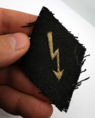 WW2 GERMAN NAZI TUNIC REMOVED WAFFEN SS SIGNALS PERSONAL SLEEVE DIAMOND TAB NCO