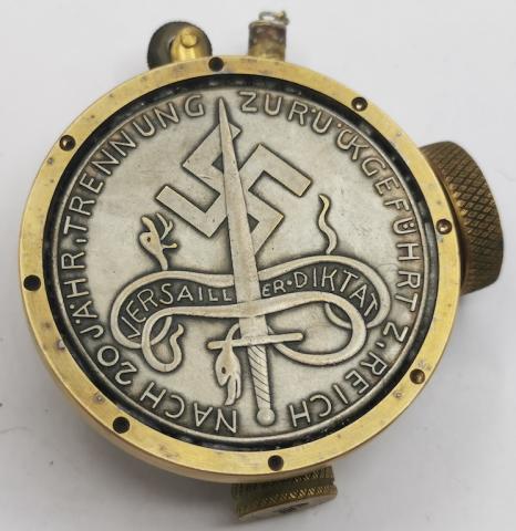 WW2 GERMAN NAZI UNIQUE CUSTOM MADE WORKING LIGHTER WITH SWASTIKA REICH EAGLE WAFFEN SS