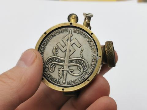 WW2 GERMAN NAZI UNIQUE CUSTOM MADE WORKING LIGHTER WITH SWASTIKA REICH EAGLE WAFFEN SS