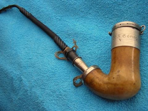 WW2 GERMAN NAZI UNIQUE HERMANN GORING PERSONAL HUNTING PIPE FROM THE ESTATE OF CARINHALL 1937