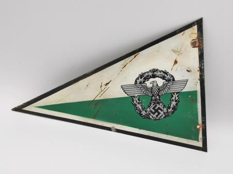 WW2 GERMAN NAZI CAR PENNANT WAFFEN SS GESTAPO BERLIN POLICE