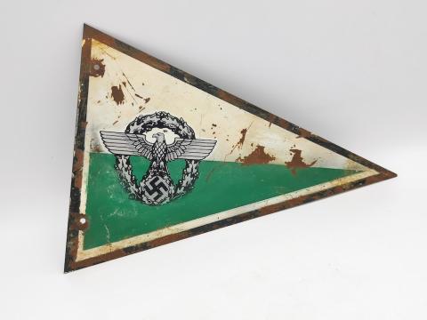 WW2 GERMAN NAZI CAR PENNANT WAFFEN SS GESTAPO BERLIN POLICE