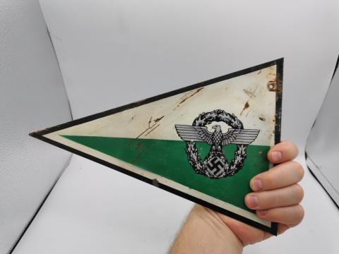 WW2 GERMAN NAZI CAR PENNANT WAFFEN SS GESTAPO BERLIN POLICE