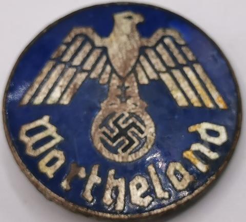 WW2 GERMAN NAZI Wartheland badge Warta Country pin badge no pin