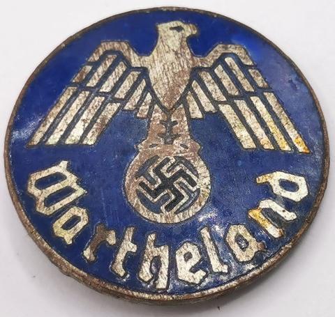 WW2 GERMAN NAZI Wartheland badge Warta Country pin badge no pin