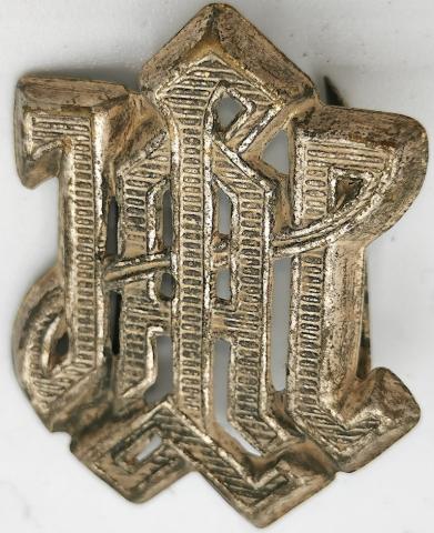 WAFFEN SS 1ST DIVISION Leibstandarte SHOULDER BOARD METAL PIN LAH THIRD REICH ADOLF HITLER PROTECTION DIVISION