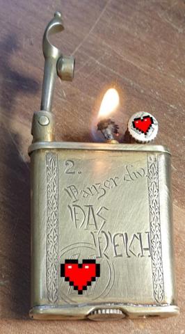 WW2 GERMAN NAZI WAFFEN SS 2ND DIVISION DAS REICH PANZER DIVISION LIGHTER ORIGINAL