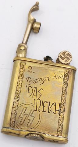 WW2 GERMAN NAZI WAFFEN SS 2ND DIVISION DAS REICH PANZER DIVISION LIGHTER ORIGINAL