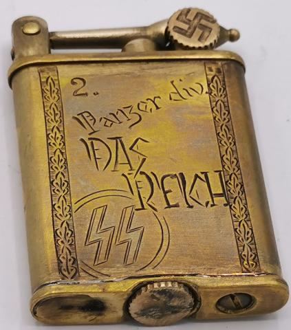 WW2 GERMAN NAZI WAFFEN SS 2ND DIVISION DAS REICH PANZER DIVISION LIGHTER ORIGINAL