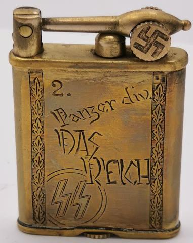 WW2 GERMAN NAZI WAFFEN SS 2ND DIVISION DAS REICH PANZER DIVISION LIGHTER ORIGINAL