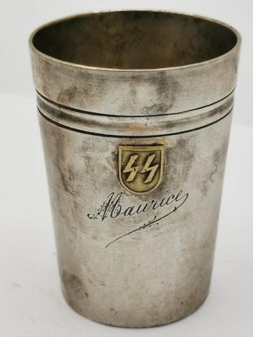 WW2 GERMAN NAZI WAFFEN SS FRENCH SS PARTISAN SILVERWARE