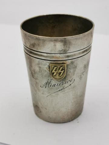 WW2 GERMAN NAZI WAFFEN SS FRENCH SS PARTISAN SILVERWARE