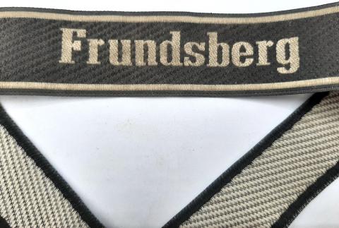WW2 GERMAN NAZI WAFFEN SS FRUNDSBERG BEVO CUFF TITLE TUNIC