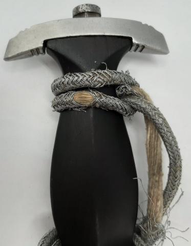 ORIGINAL UNMARKED CHAIN SS M36 UNMARKED CHAINED DAGGER WITH PORTEPEE