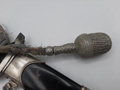 ORIGINAL UNMARKED CHAIN SS M36 UNMARKED CHAINED DAGGER WITH PORTEPEE