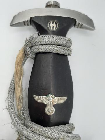 ORIGINAL DEALER FOR SALE SS M36 UNMARKED CHAINED DAGGER WITH PORTEPEE