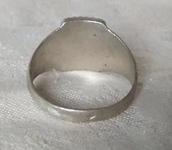 WW2 GERMAN NAZI WAFFEN SS MEMBERSHIP SILVER RING MARKED FOR SALE MILITARIA