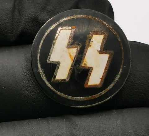 WW2 GERMAN NAZI WAFFEN SS MEMBERSHIP PIN ORIGINAL TOTENKOPF PANZER RZM