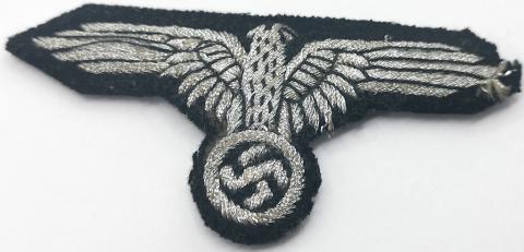 WW2 GERMAN NAZI WAFFEN SS OFFICER FLAT WIRE TUNIC REMOVED SLEEVE EAGLE PATCH INSIGNIA