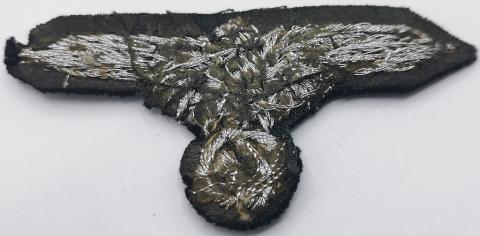 WW2 GERMAN NAZI WAFFEN SS OFFICER FLAT WIRE TUNIC REMOVED SLEEVE EAGLE PATCH INSIGNIA