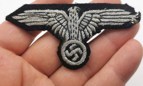 WW2 GERMAN NAZI WAFFEN SS OFFICER FLAT WIRE TUNIC REMOVED SLEEVE EAGLE PATCH INSIGNIA