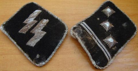 WW2 GERMAN NAZI WAFFEN SS OFFICER TUNIC REMOVED COLLAR TAB MATCHED SET USA VET SOUVENIR