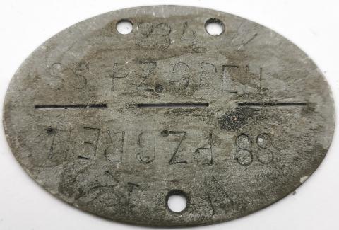 WW2 GERMAN NAZI WAFFEN SS PANZER GRENADIER SOLDIER ARMY DOG TAG DOGTAG ID TK KURLAND