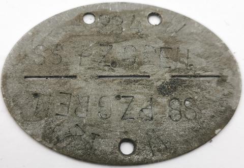 WW2 GERMAN NAZI WAFFEN SS PANZER GRENADIER SOLDIER ARMY DOG TAG DOGTAG ID TK KURLAND