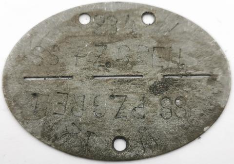 WW2 GERMAN NAZI WAFFEN SS PANZER GRENADIER SOLDIER ARMY DOG TAG DOGTAG ID TK KURLAND