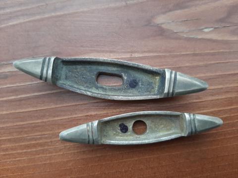 WW2 GERMAN NAZI WAFFEN SS RARE EARLY ANODIZED CROSSGUARD MATCHED SET FOR SS DAGGER OR SA OR NSKK WITH DISTRICT GAU NUMBER ENGRAVED