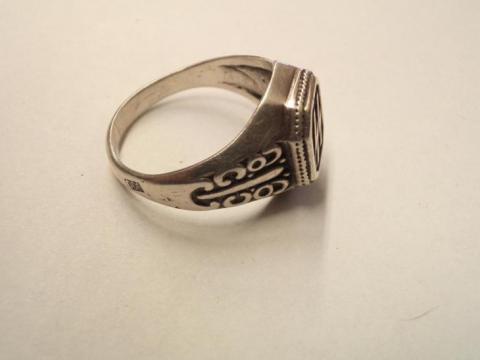 WW2 GERMAN NAZI WAFFEN SS SILVER MARKED 800 RING ORIGINAL MILITARY DEALERS