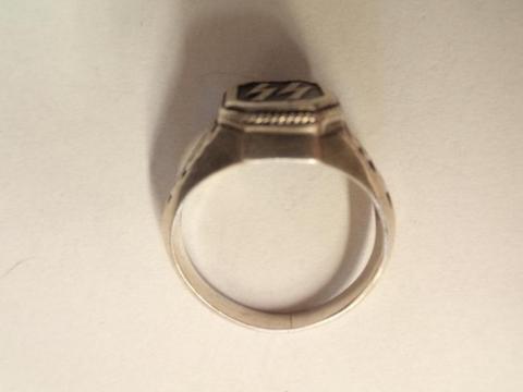 WW2 GERMAN NAZI WAFFEN SS SILVER MARKED 800 RING ORIGINAL MILITARY DEALERS