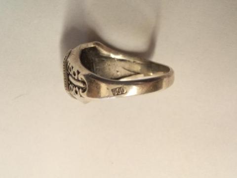 WW2 GERMAN NAZI WAFFEN SS SILVER MARKED 800 RING ORIGINAL MILITARY DEALERS