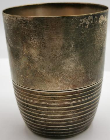 WW2 GERMAN NAZI WAFFEN SS SILVERWARE SHOOTER VODKA CUP MARKED THIRD REICH EAGLE