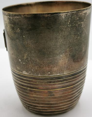 WW2 GERMAN NAZI WAFFEN SS SILVERWARE SHOOTER VODKA CUP MARKED THIRD REICH EAGLE