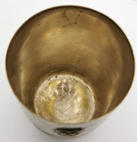 WW2 GERMAN NAZI WAFFEN SS SILVERWARE SHOOTER VODKA CUP MARKED THIRD REICH EAGLE