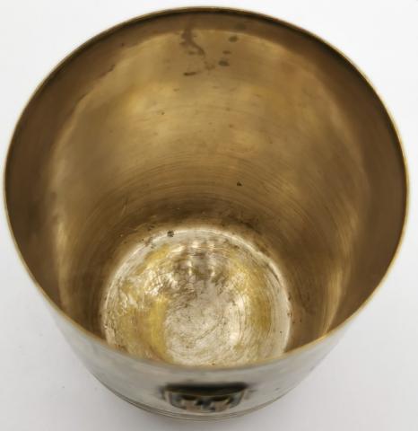 WW2 GERMAN NAZI WAFFEN SS SILVERWARE SHOOTER VODKA CUP MARKED THIRD REICH EAGLE