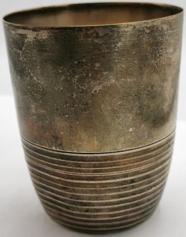 WW2 GERMAN NAZI WAFFEN SS SILVERWARE SHOOTER VODKA CUP MARKED THIRD REICH EAGLE
