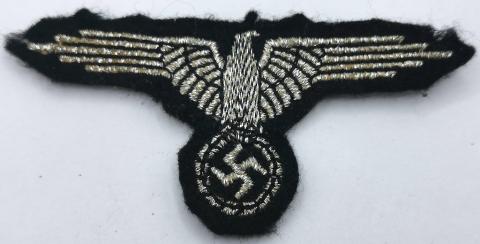 WW2 GERMAN NAZI WAFFEN SS SLEEVE EAGLE CLOTH INSIGNIA FLAT WIRE TUNIC