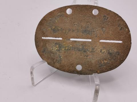WW2 GERMAN NAZI WAFFEN SS TOTENKOPF CONCENTRATION CAMP BUCHENWALD SS GUARD DOGTAG DOG TAG ID