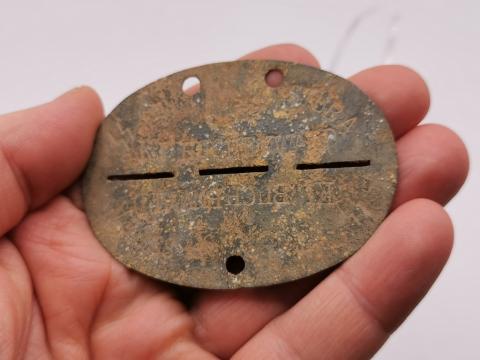 WW2 GERMAN NAZI WAFFEN SS TOTENKOPF CONCENTRATION CAMP BUCHENWALD SS GUARD DOGTAG DOG TAG ID