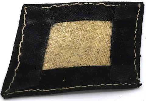 WW2 GERMAN NAZI WAFFEN SS TOTENKOPF NCO COLLAR TAB TUNIC REMOVED CONCENTRATION CAMP GUARDS SS