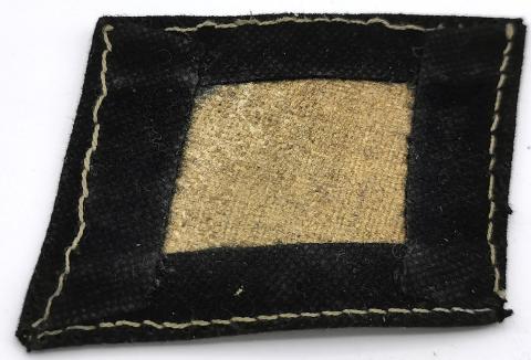 WW2 GERMAN NAZI WAFFEN SS TOTENKOPF NCO COLLAR TAB TUNIC REMOVED CONCENTRATION CAMP GUARDS SS