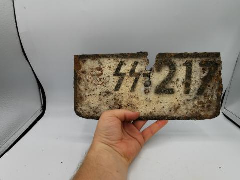 WW2 GERMAN NAZI WAFFEN SS TOTENKOPF PANZER TROOPS TRUCK LICENCE PLATE