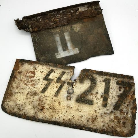 WW2 GERMAN NAZI WAFFEN SS TOTENKOPF PANZER TROOPS TRUCK LICENCE PLATE