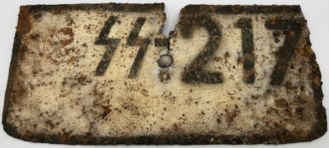 WW2 GERMAN NAZI WAFFEN SS TOTENKOPF PANZER TROOPS TRUCK LICENCE PLATE