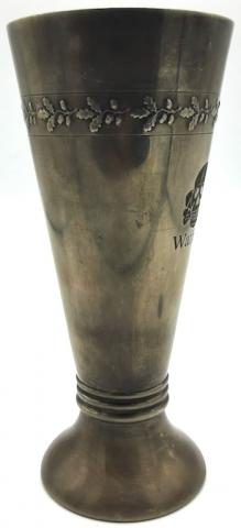 WW2 GERMAN NAZI WAFFEN SS TOTENKOPF SKULL SILVERWARE CUP ALLACH ORIGINAL MILITARIA