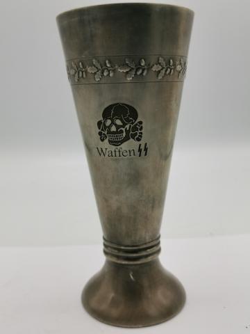 WW2 GERMAN NAZI WAFFEN SS TOTENKOPF SKULL SILVERWARE CUP ALLACH ORIGINAL MILITARIA